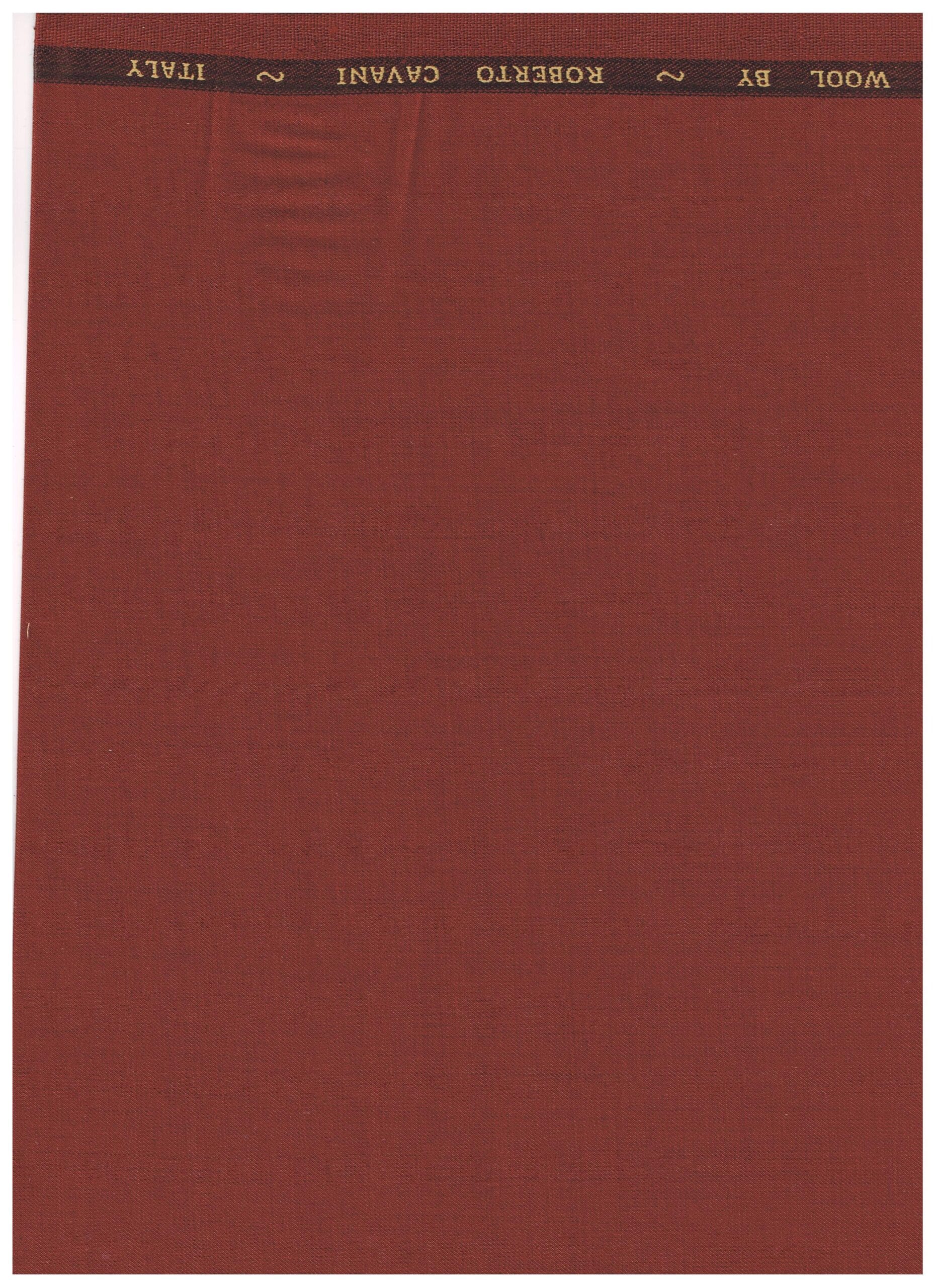 Roberto Cavali 140's Polywool Rust Red Suiting Fabric