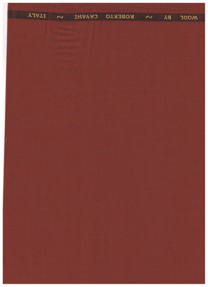 Roberto Cavali 140's Polywool Rust Red Suiting Fabric