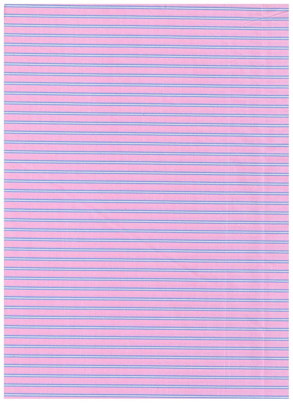 Mafatlal cotton shirt fabric in grey and pink stripes with dobby weave, 1.60 meters, ideal for stylish shirt sewing projects.