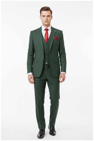 Raymond Unstitched Checks Polywool Trousers and Suiting Fabric in Jade Green, displaying fabric swatch and woven pattern.