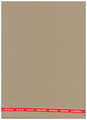 Raymond beige polywool trousers and suiting fabric, unstitched material for custom tailoring, shown in the product image.