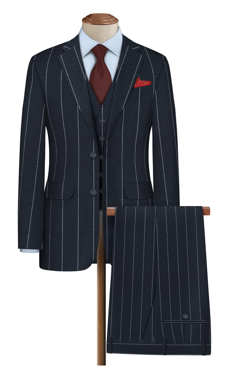 Menzoni 150's Grey Italian Polywool Suiting Fabric