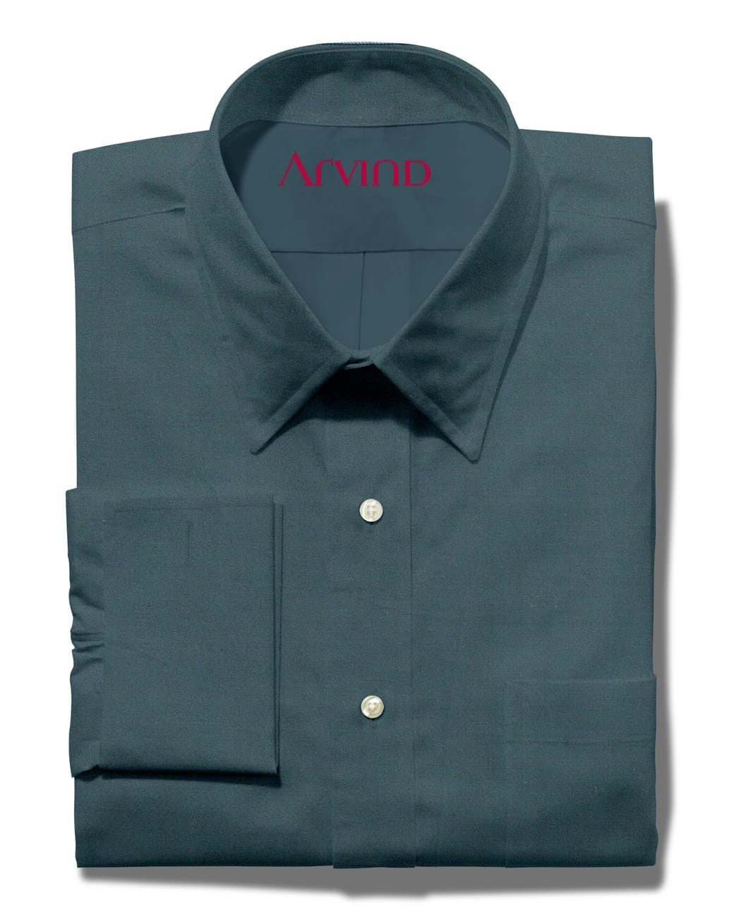 Arvind Tresca Cotton Plain Unstitched Shirting Fabric ( Seagreen )