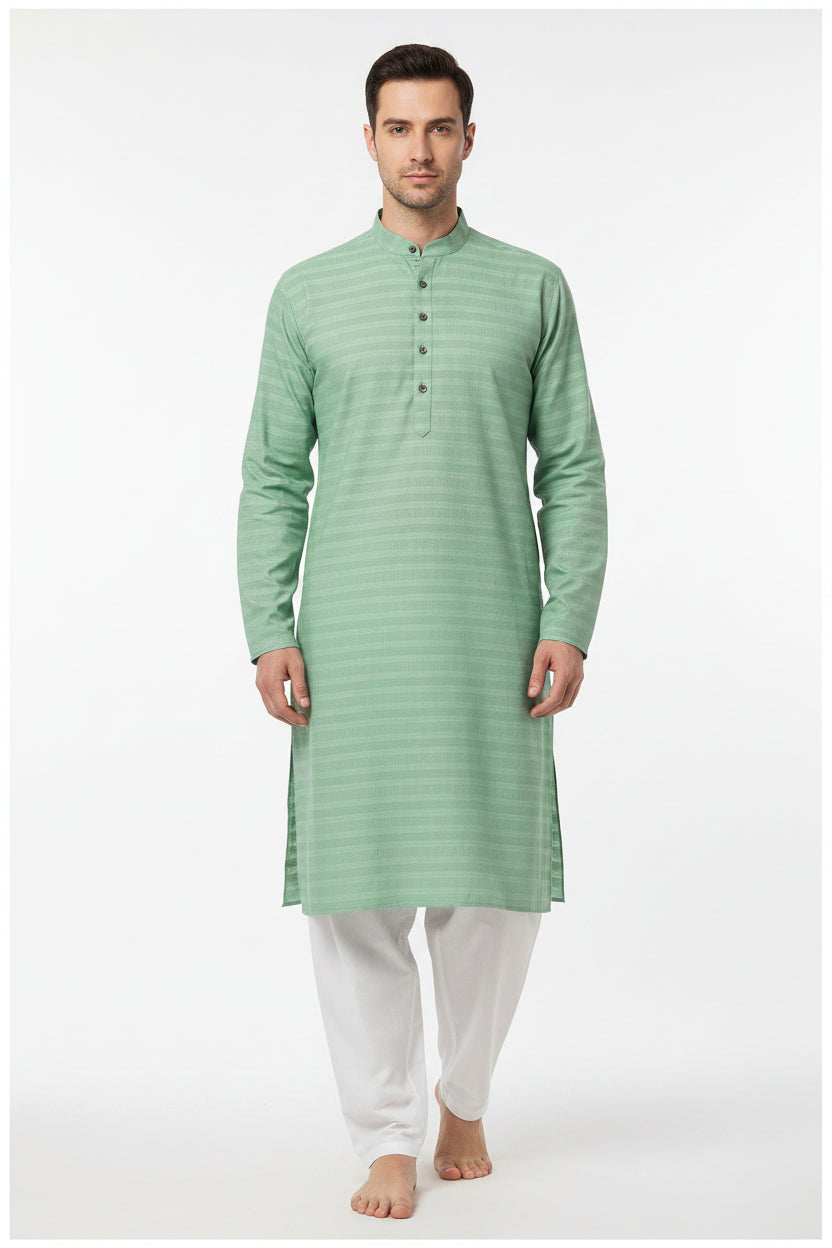 Readymade Arvind Tresca Cotton Green Kurta