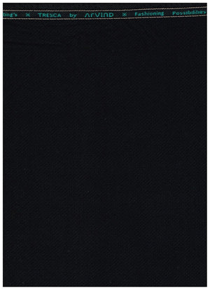 Arvind Polyviscose Black Suiting Fabric