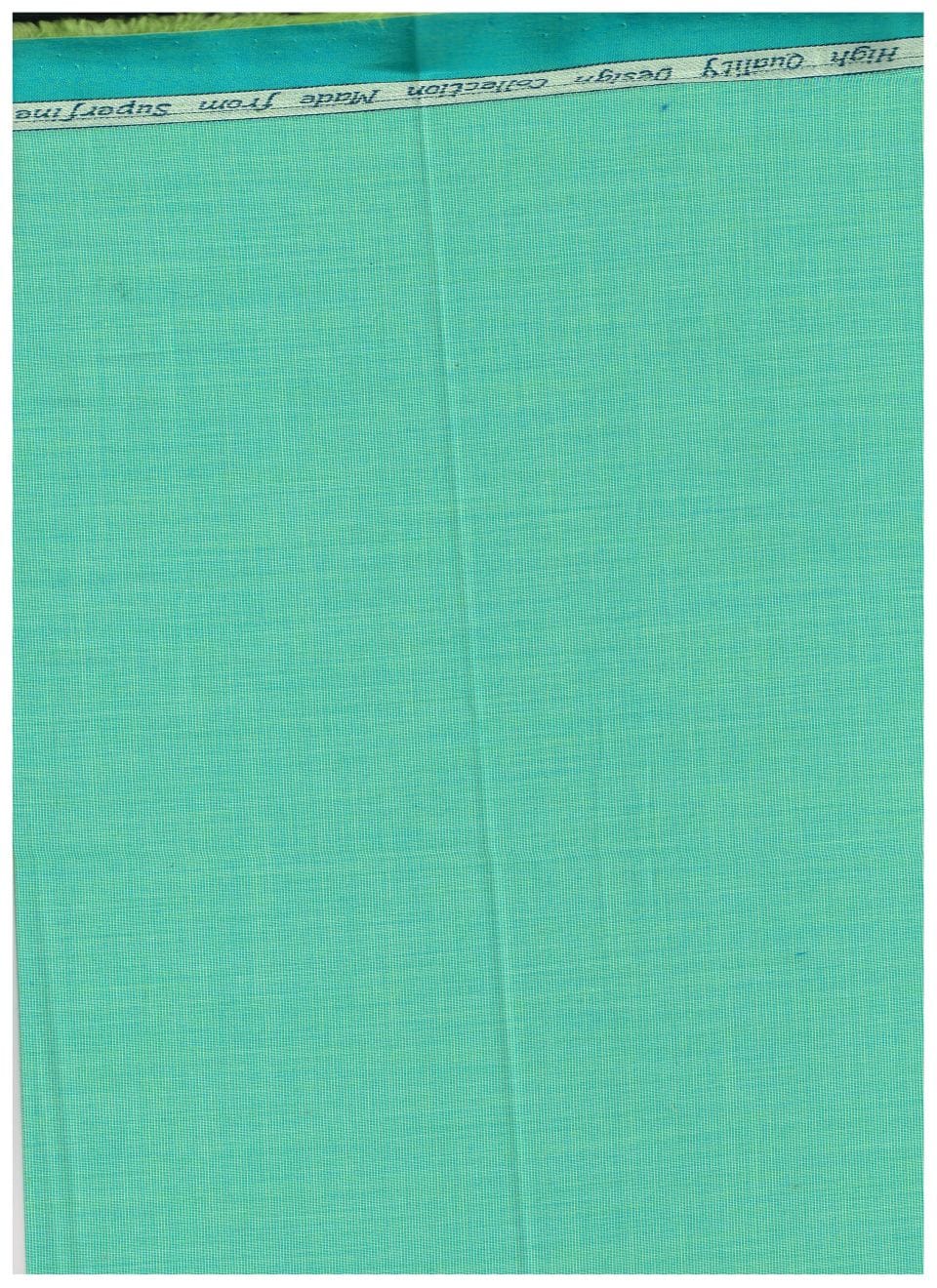 Bright neon green Arvind Tresca cotton unstitched shirting fabric with a smooth texture and vibrant color.