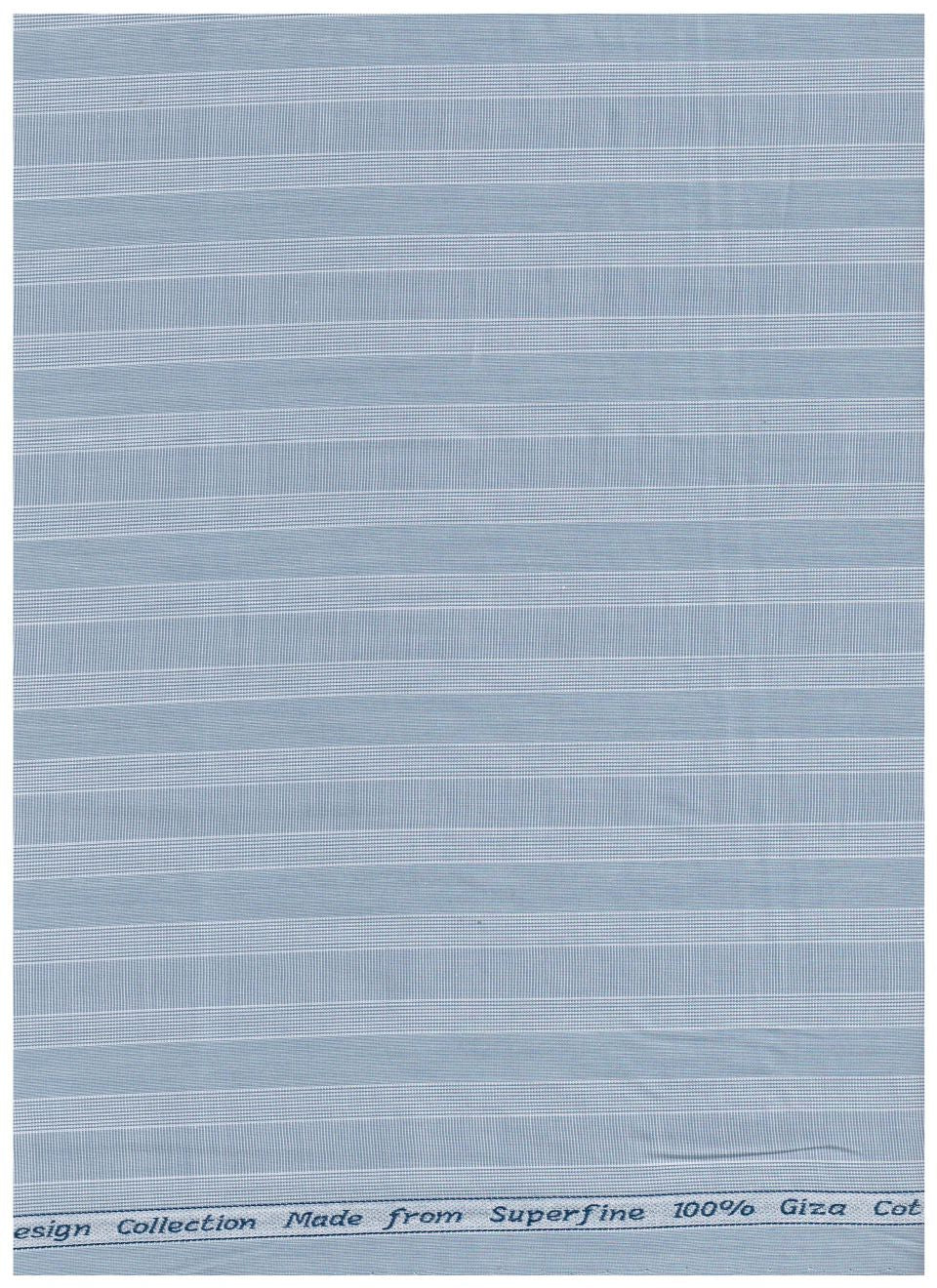 Grey Arvind Tresca Giza Cotton shirting fabric with striped pattern, close-up view of the textured textile.