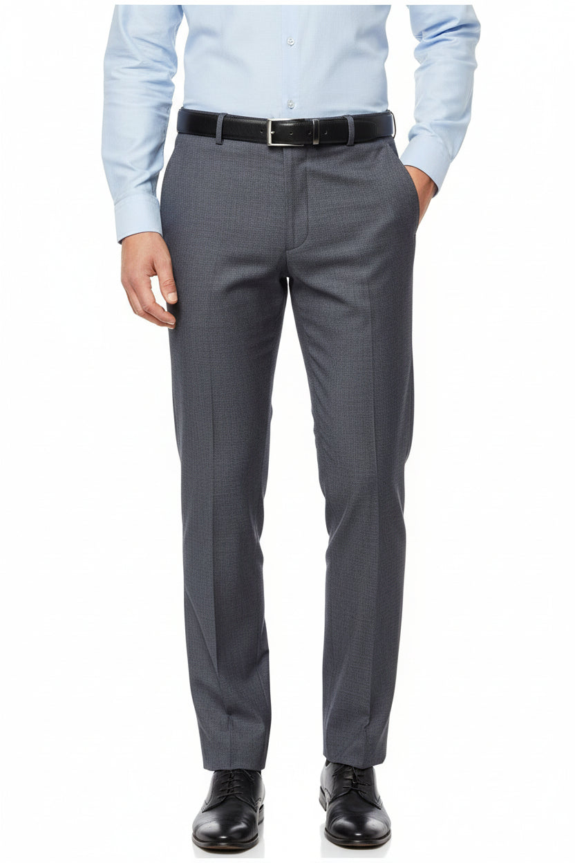 Raymond lavender polywool trousers and suiting fabric with a woven wool blend texture and tailored appearance.