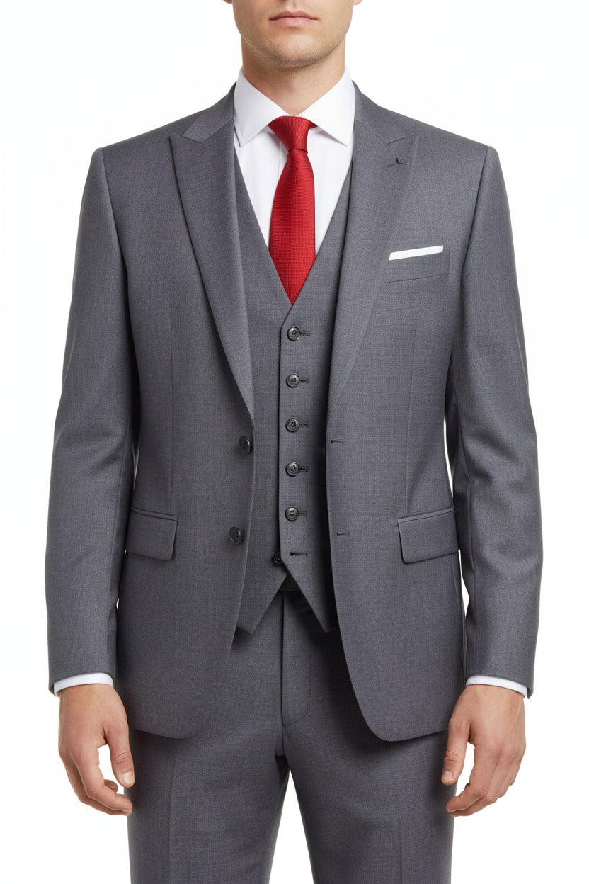 Lavender Raymond Polywool trousers and suiting fabric featuring a premium wool blend, displayed in close-up.