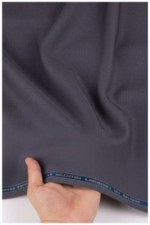 Raymond polywool trousers and suiting fabric in lavender, showcasing the premium wool blend material and tailored fabric texture.