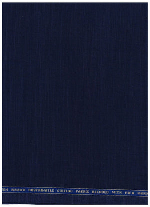 Royal blue Raymond polywool trousers and suiting fabric, showcasing a smooth, premium wool blend material suitable for tailored garments.