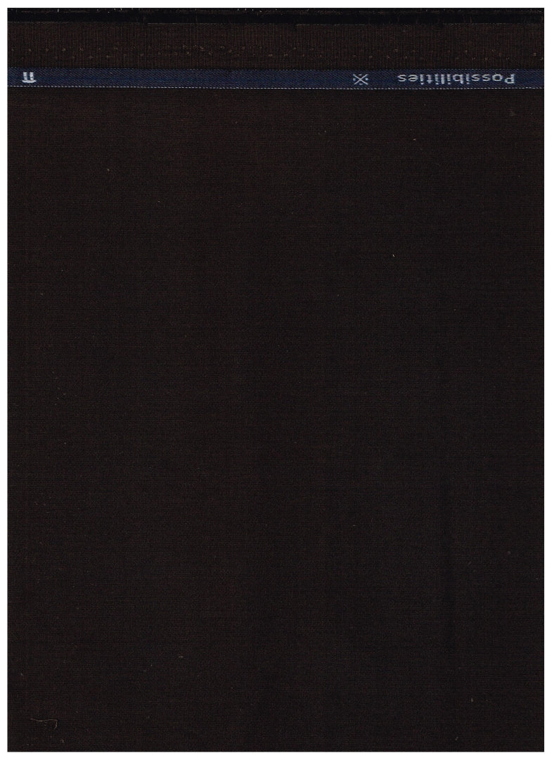 Arvind Unstitched Cotton Lycra Stretchable Trousers & Suiting Fabric By Arvind ( Coffee Brown )