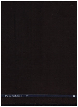 Brown Arvind Lycra stretchable trousers and suiting fabric, showing the fabric texture and color.