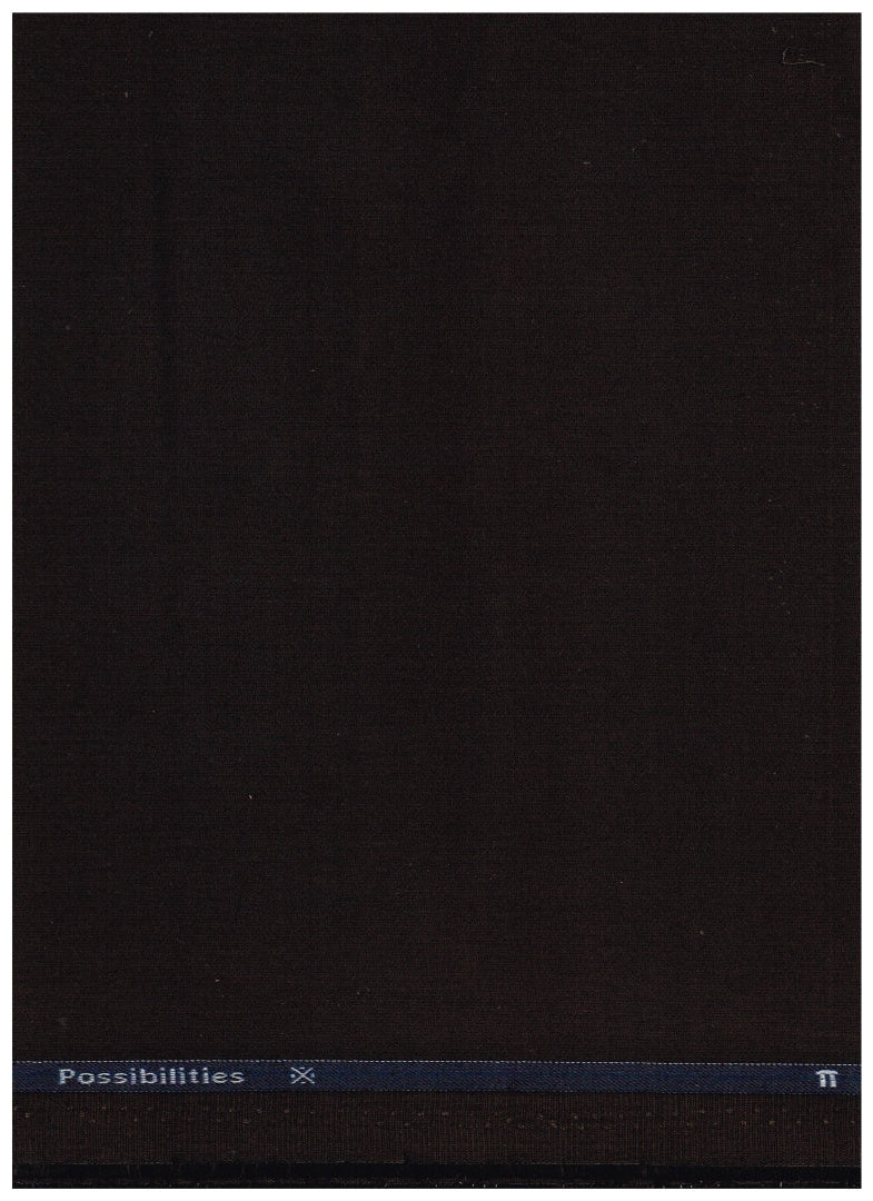 Brown Arvind Lycra stretchable trousers and suiting fabric, showing the fabric texture and color.