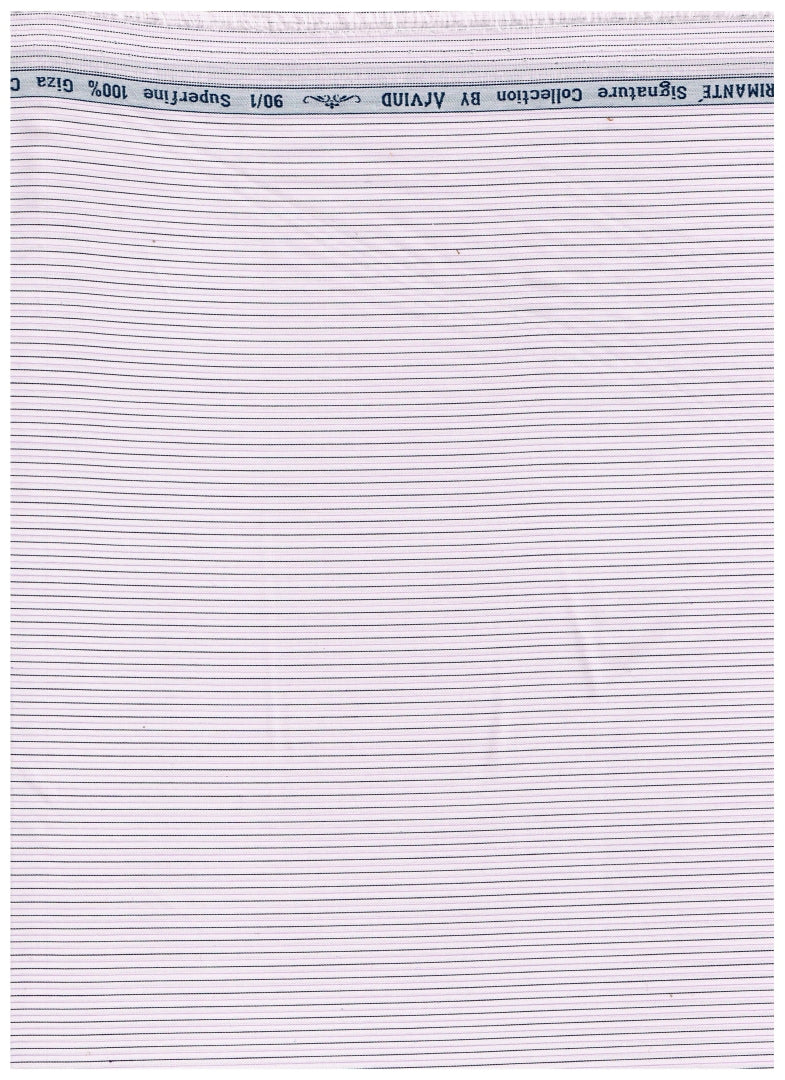 Experience The Luxury of Unstitched Primante Cotton Striped Shirting Fabric By Arvind ( Light Pink )