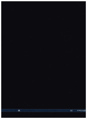 Black Arvind Cotton Lycra stretchable trouser and suiting fabric, smooth texture with slight stretch for comfortable wear.