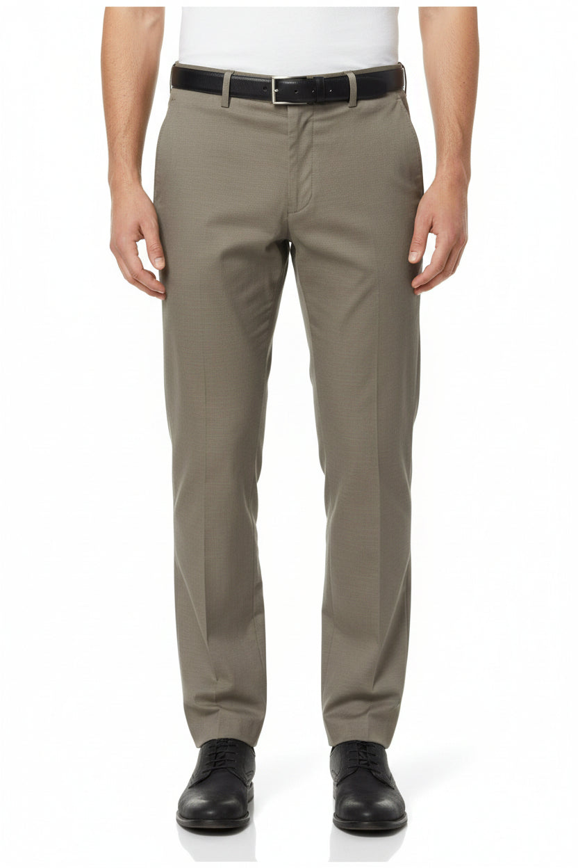 Grey Arvind cotton Lycra stretchable trouser and suiting fabric, soft and durable textile for tailored garments.
