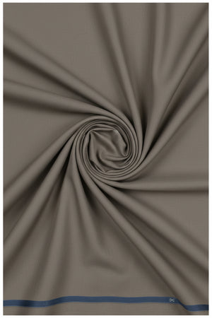 Gray Arvind Cotton Lycra stretchable trouser and suiting fabric with a smooth texture, ideal for tailored garments.