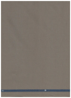 Gray Arvind Cotton Lycra stretchable trouser and suiting fabric with a smooth, woven texture suitable for tailoring or sewing projects.