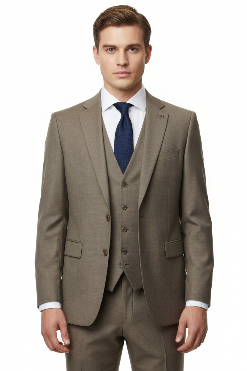 Grey Arvind Cotton Lycra stretchable trouser and suiting fabric showing textured cotton and lycra blend material.