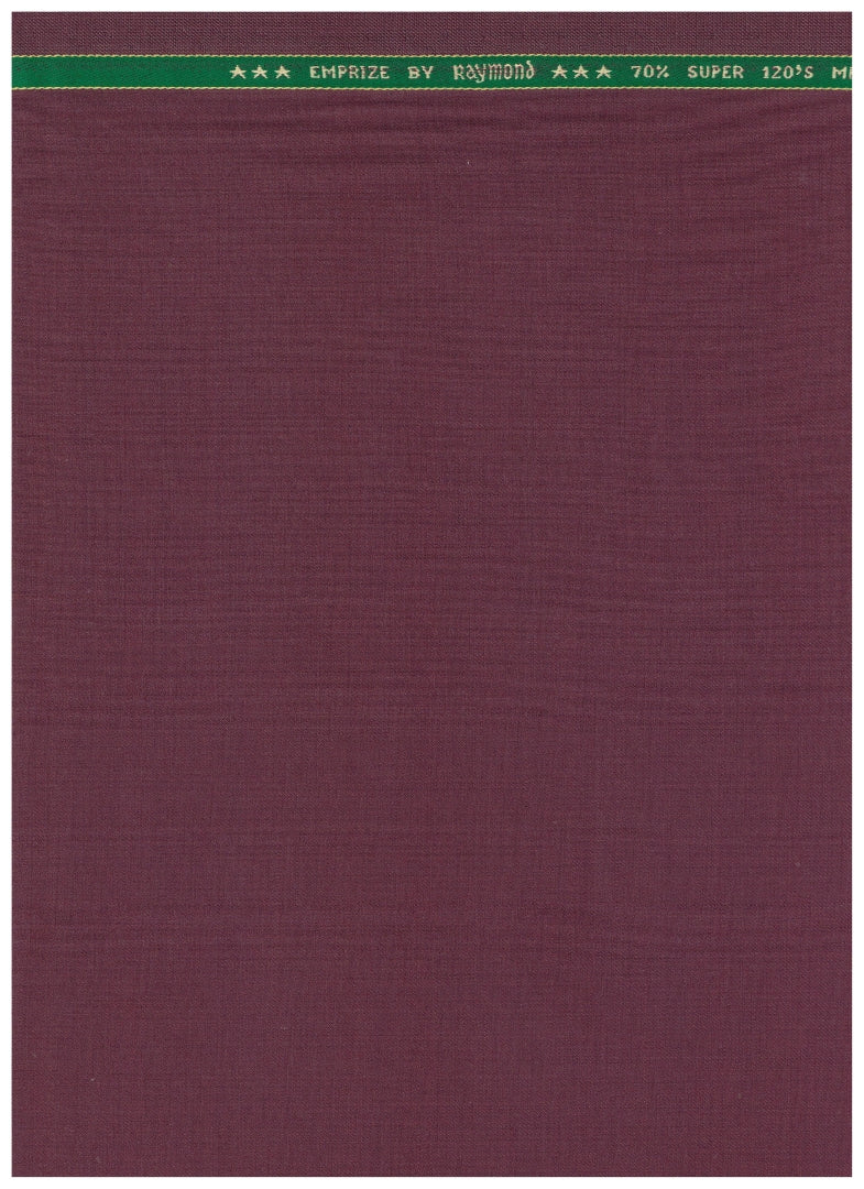 Raymond Unstitched Super 120’s Polywool Trousers & Suiting Fabric ( Wine )