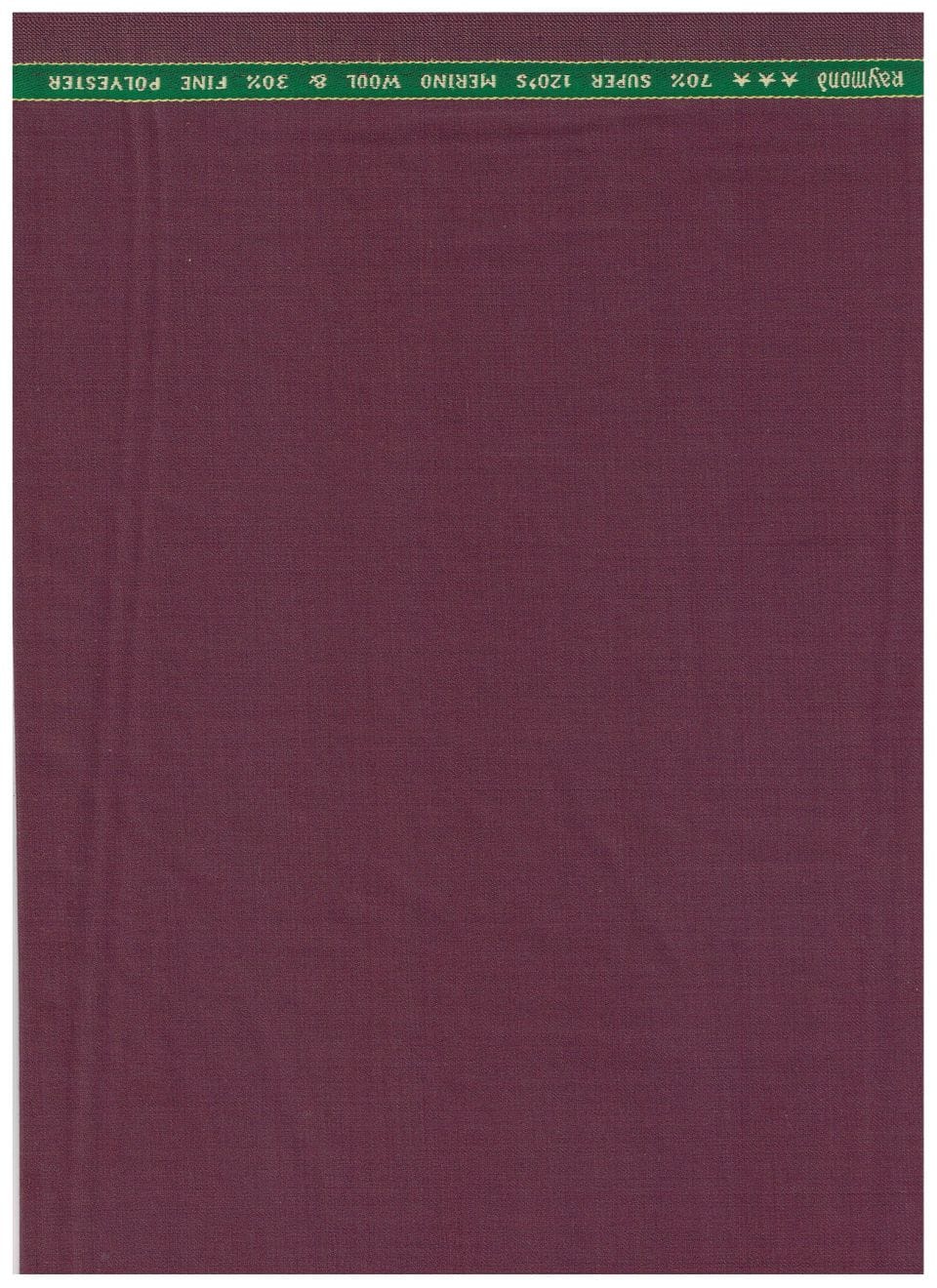 Raymond wine Polywool Suiting Fabric