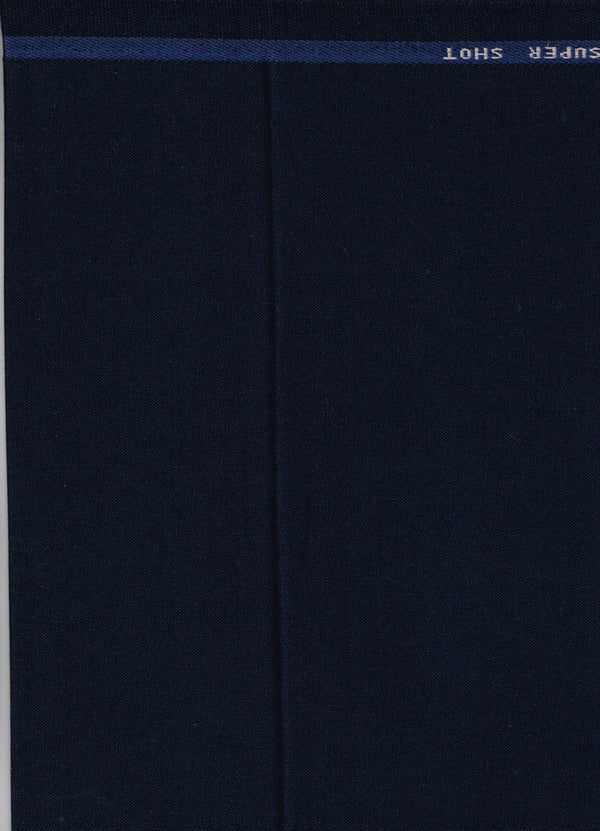 Royal blue Mafatlal unstitched poly viscose trouser and suiting fabric, detailed close-up of the fabric texture and color.