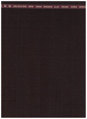 Raymond Coffee brown Polywool Suiting Fabric