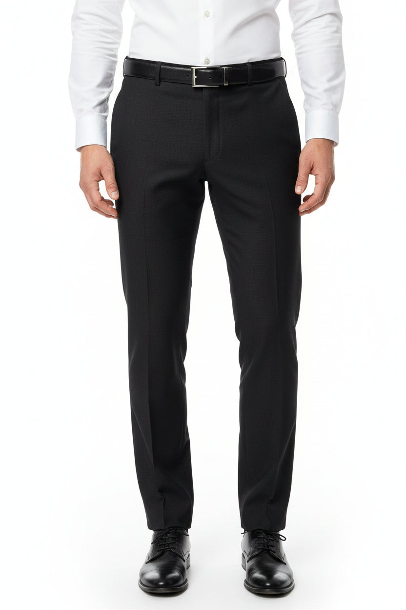 Black Raymond Luxurious Unstitched Polywool Trousers and Suiting Fabric shown in the image.