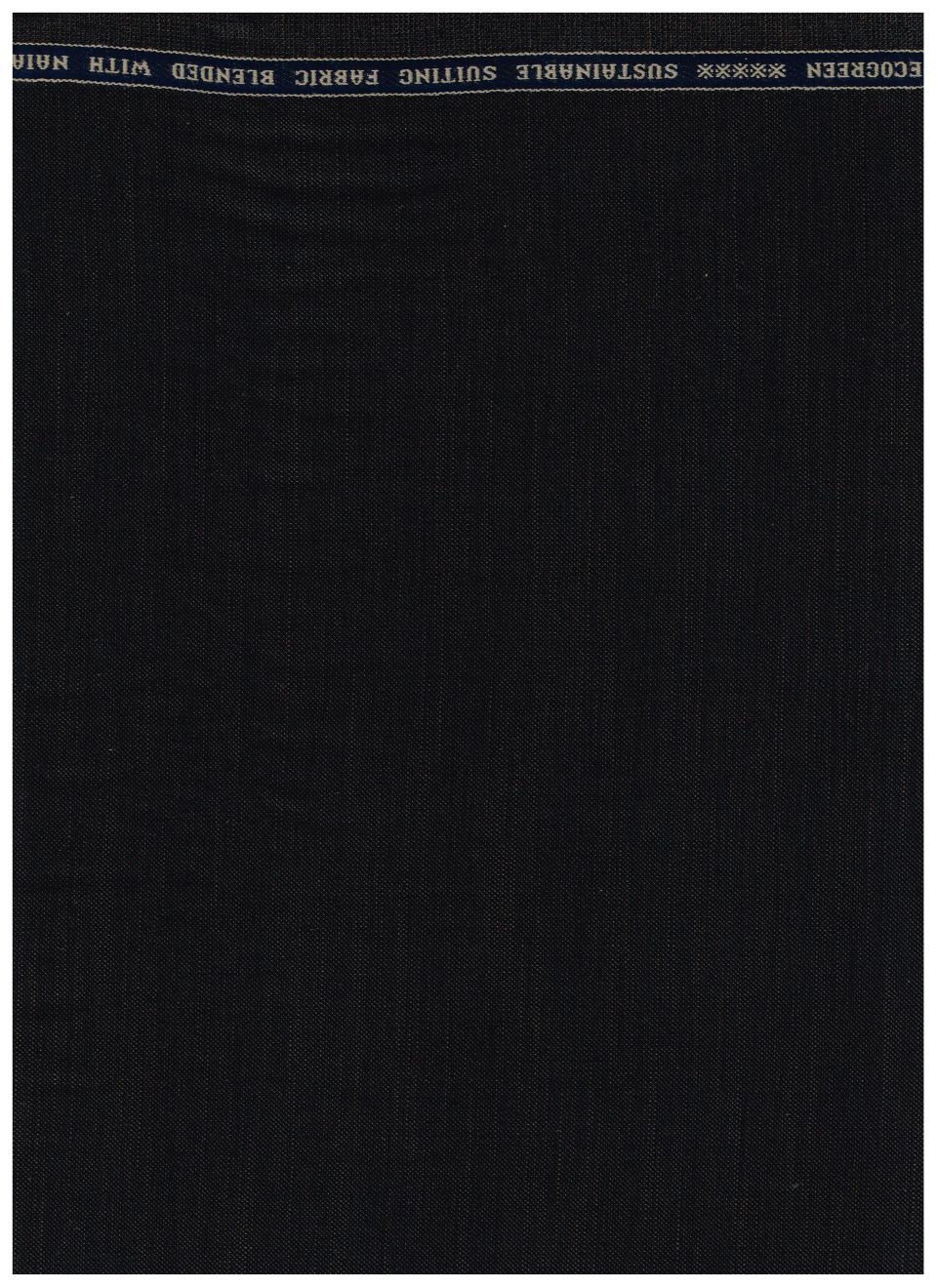 Black Raymond Luxurious Unstitched Polywool Trousers and Suiting Fabric, high-quality woven textile for tailoring and suits.
