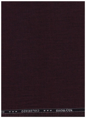 Raymond Terry Rayon Suiting Fabric in wine color, close-up of textured fabric with subtle sheen and woven pattern.
