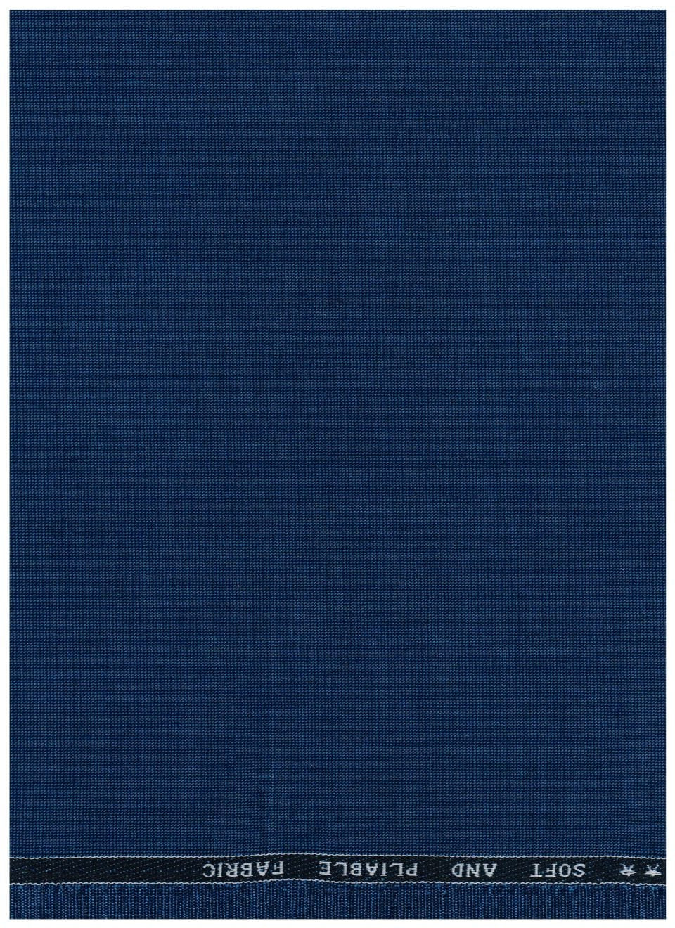 Navy blue Raymond Terry Rayon Suiting Fabric, smooth woven textile with subtle sheen, suitable for tailored suits or formal garments.