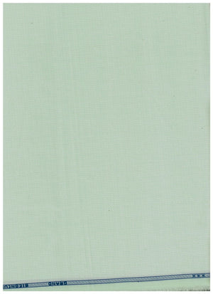 Pista green Arvind Tresca Giza cotton shirting fabric with smooth texture and subtle sheen, ideal for elegant shirts.