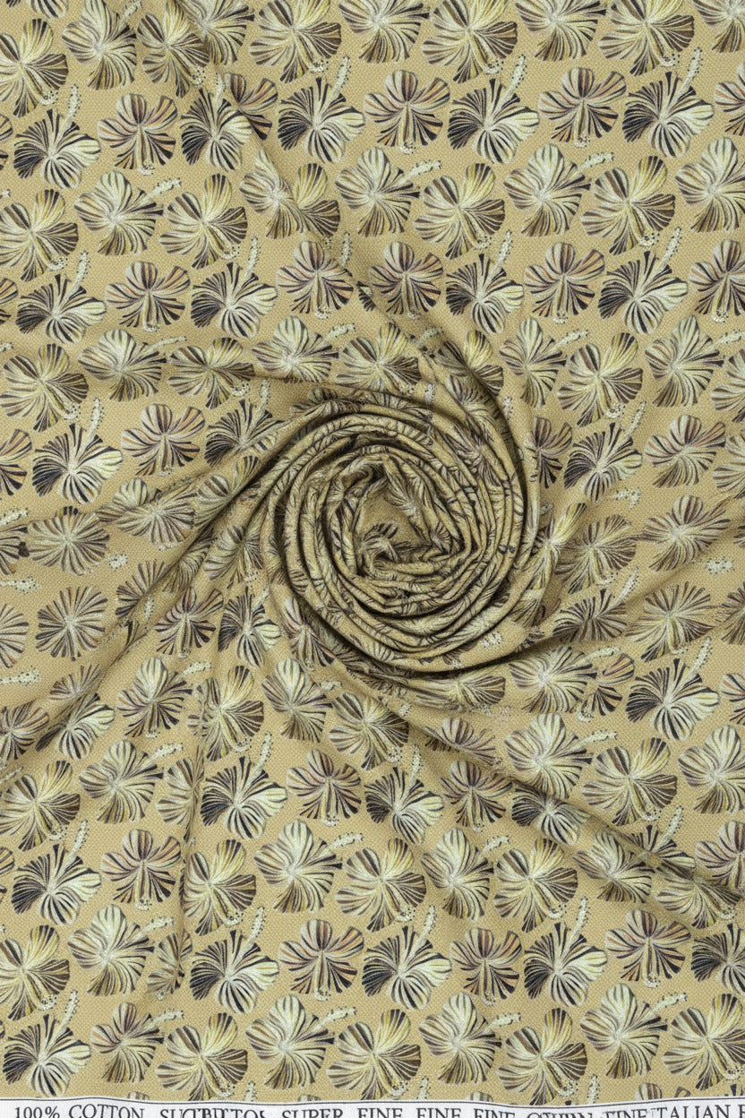 Italian Digital print Cotton shirting Fabric