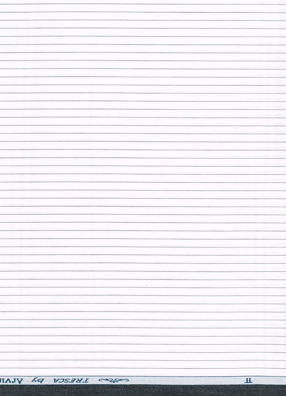 Black and white striped cotton shirt fabric from ARVIND Tresca, featuring a premium cotton texture and detailed pattern.