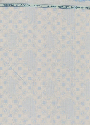 Golden Arvind Tresca cotton jacquard shirting fabric with intricate woven patterns, unstitched textile for custom shirts.