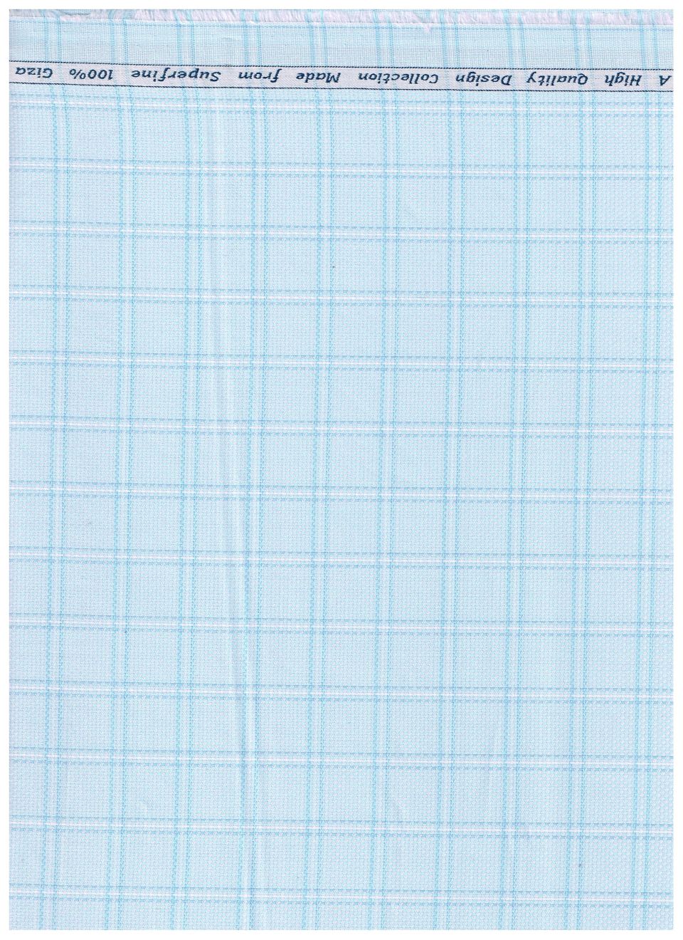 Arvind Sky Blue Tresca Cotton Shirting Fabric