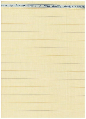 Arvind Yellow Buttermilk Tresca Cotton shirting fabric