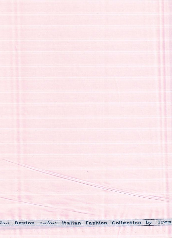 Arvind tresca cotton striped pink shirting fabric