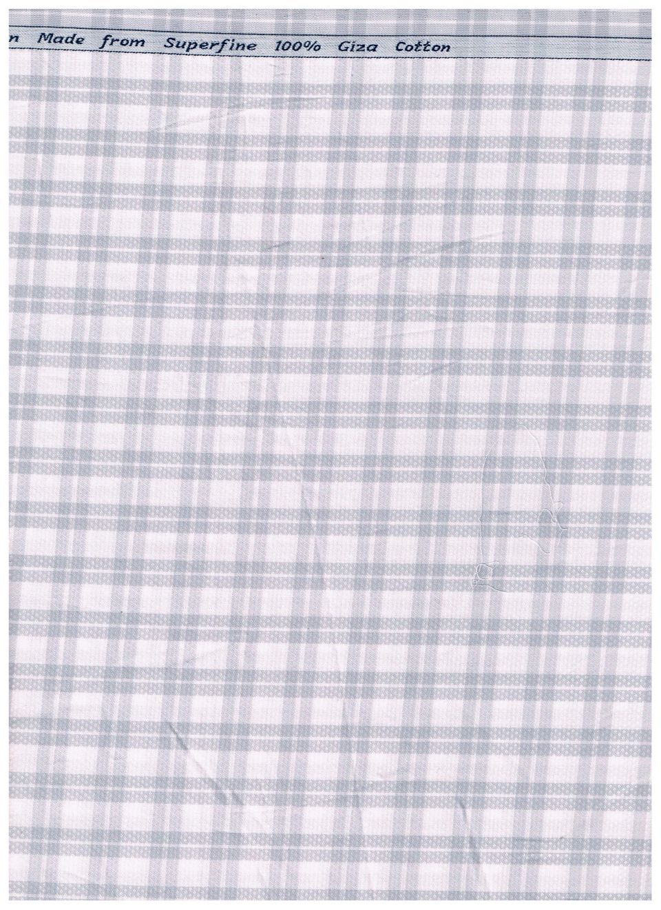 Arvind Grey checks on White background Tresca cotton shirting fabric