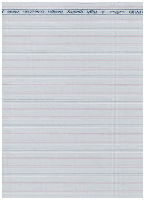 Pink and black striped Arvind Tresca cotton unstitched shirting fabric on grey background, showing fabric texture and pattern.