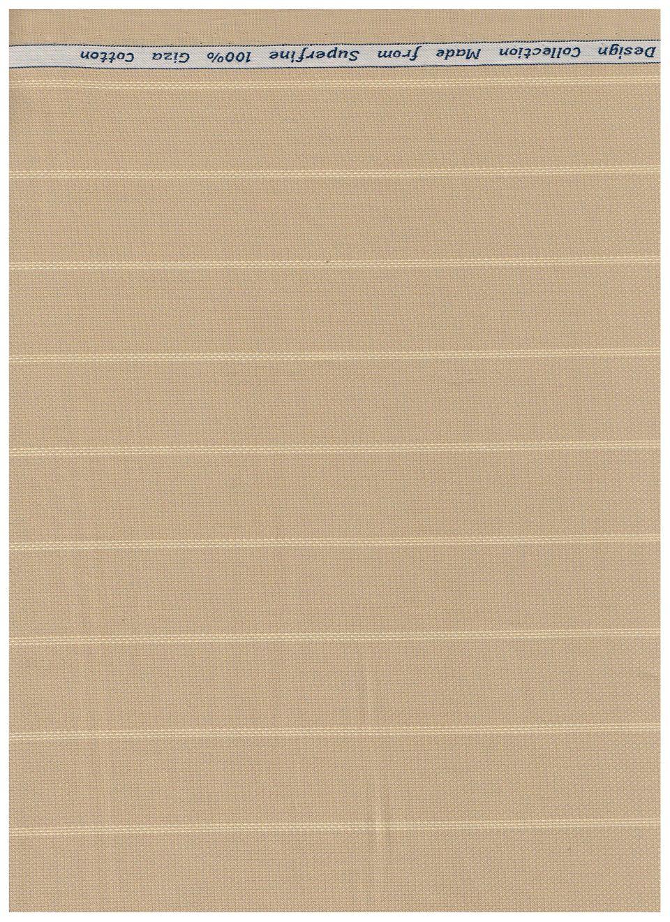Arvind Beige Tan Tresca cotton Striped Shirting Fabric