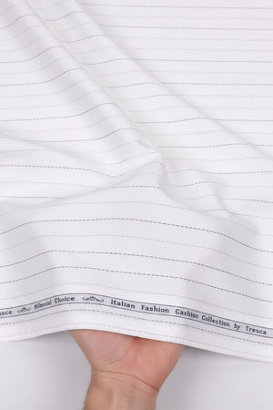 arvind giza cotton black stripe on white background