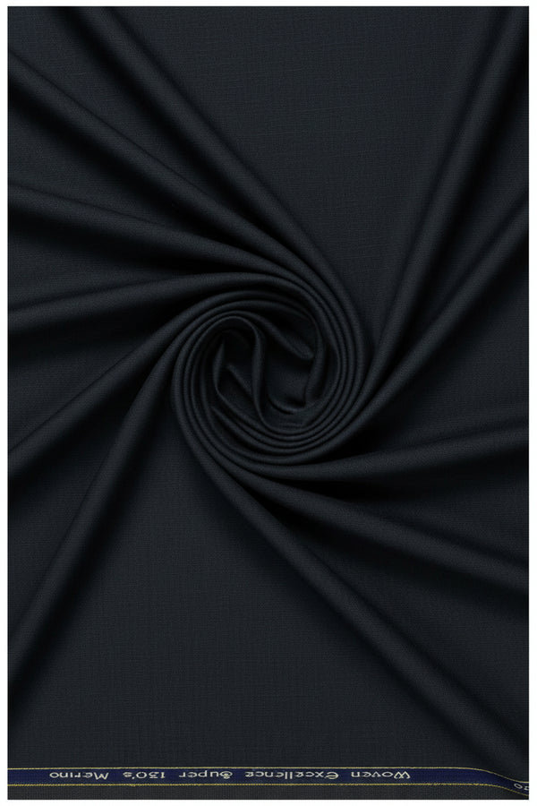 Shadow grey unstitched poly wool fabric from Georgia Gullini of Italy, Super 130’s quality for trousers tailoring.