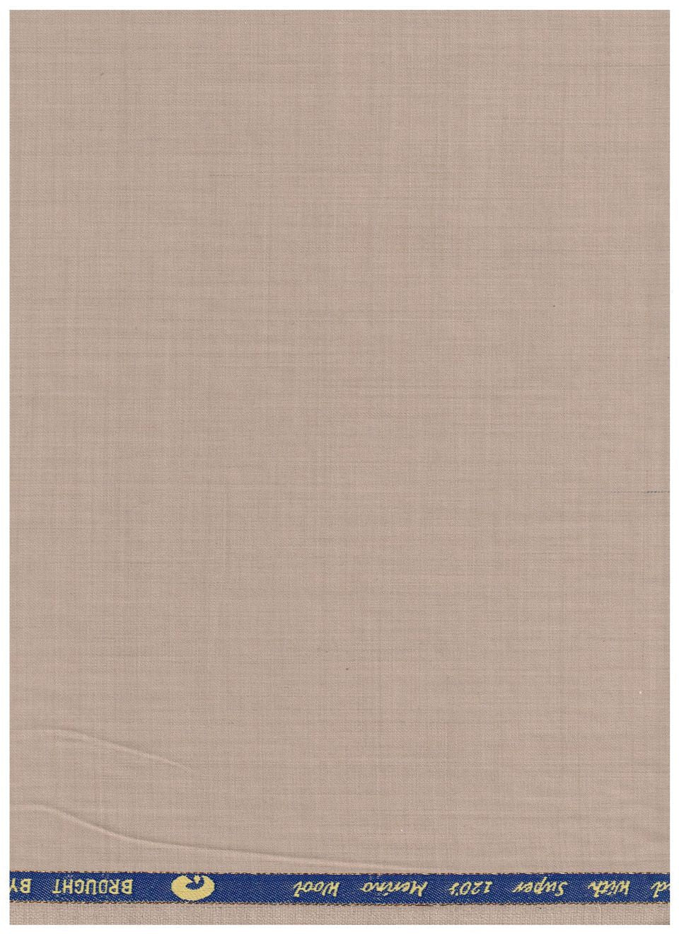 Georgia Gullini of Italy khaki poly wool Super 120’s trousers and suiting fabric, showing the textured fabric close-up.