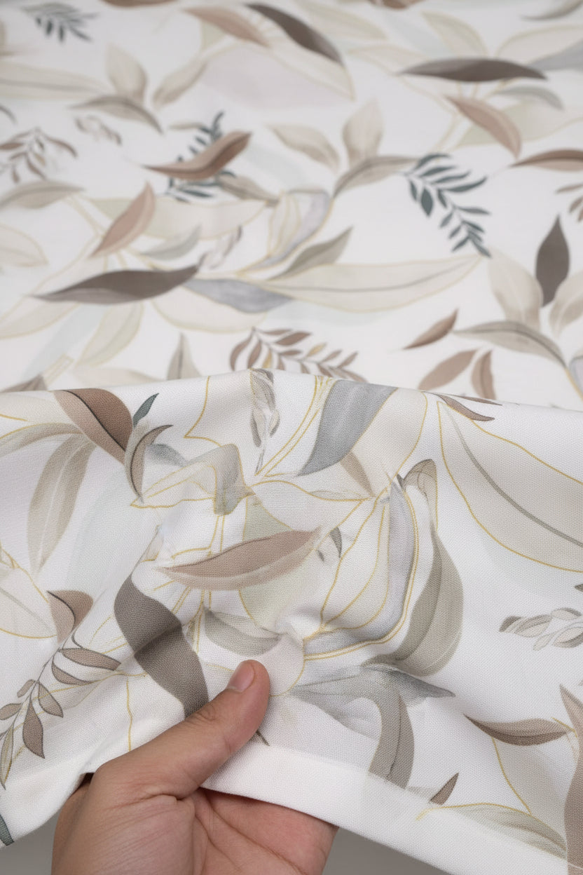 Brown multicolor Arvind Tresca shirt fabric with Giza cotton digital print, showcasing intricate patterns and vibrant design.