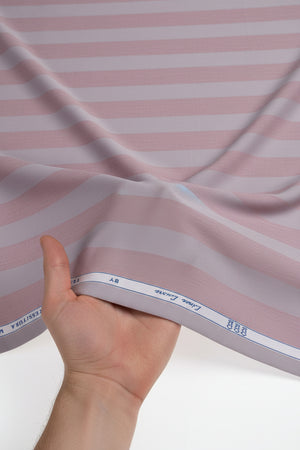 monti giza cotton shirt fabric pink stripe