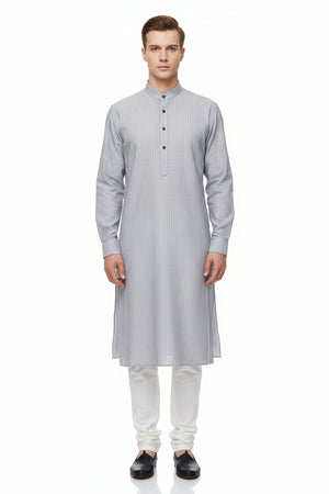 MONTI GIZA COTTON KURTA GREY STRIPES