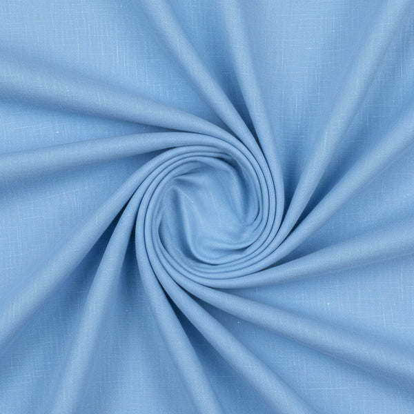 Light blue Arvind Primante linen Tencel shirt fabric with a smooth, soft texture, ideal for stylish, breathable shirting.