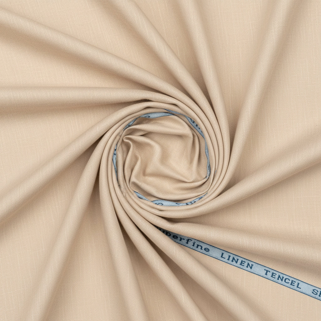 arvind linen tensil fabric buscuit color twirl